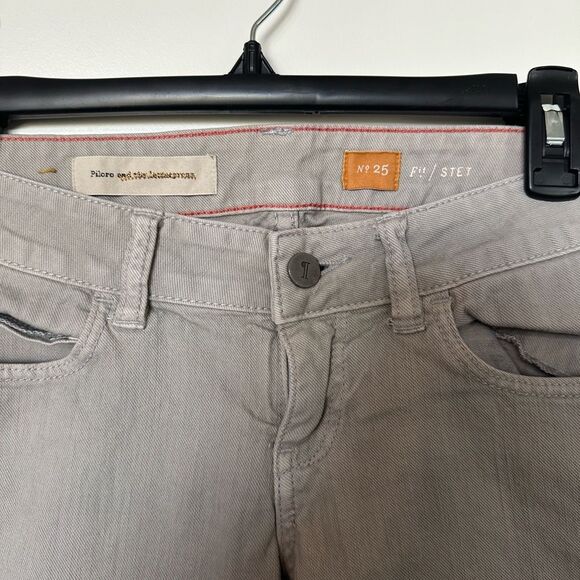 Pilcro and The Letterpress Stet Skinny Fit Gray Jeans Size 25 Send Offer - Picture 2 of 4